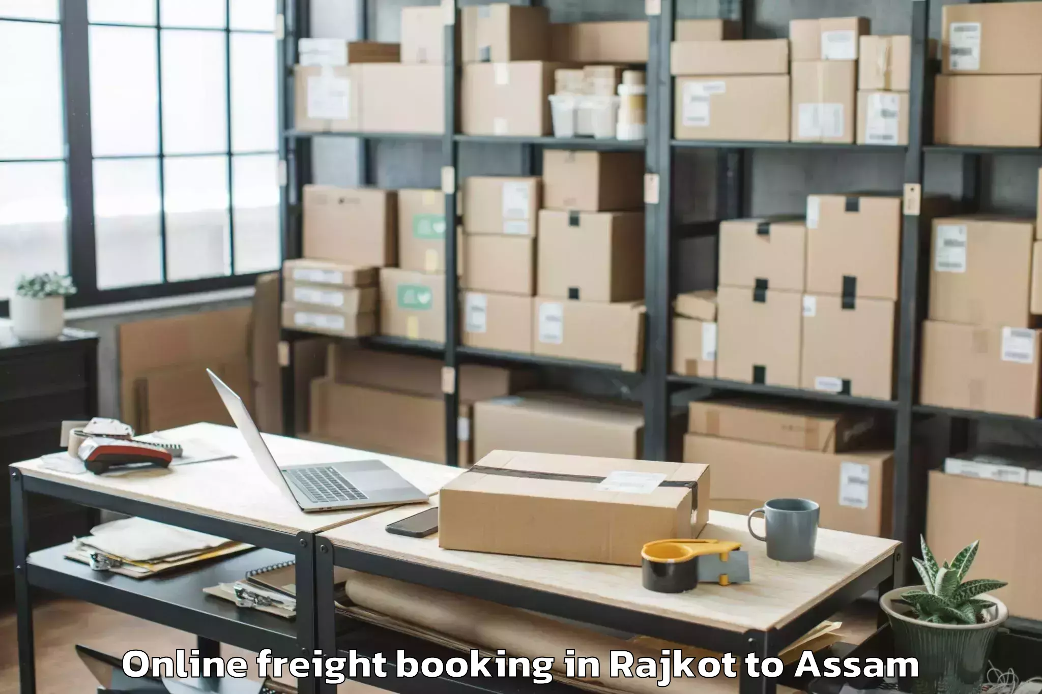 Top Rajkot to North Lakhimpur Online Freight Booking Available